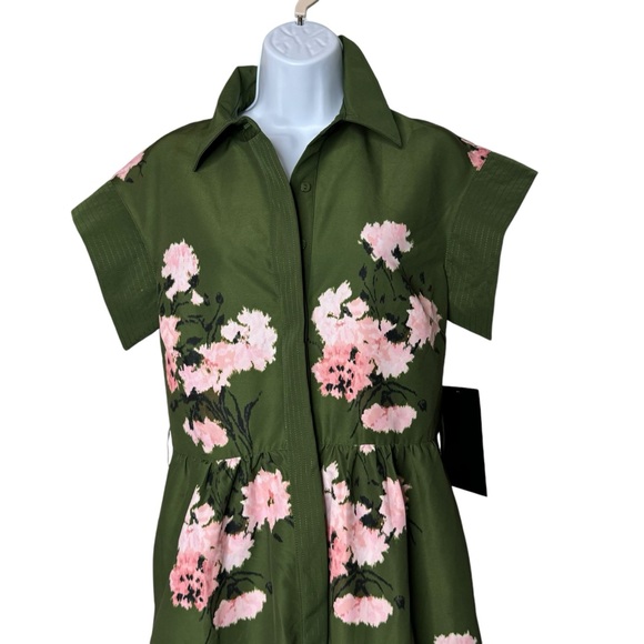 Tuckernuck | NEW Olive and Pressed Powder Floral Chloe Maxi Dress Size M - Picture 6 of 11